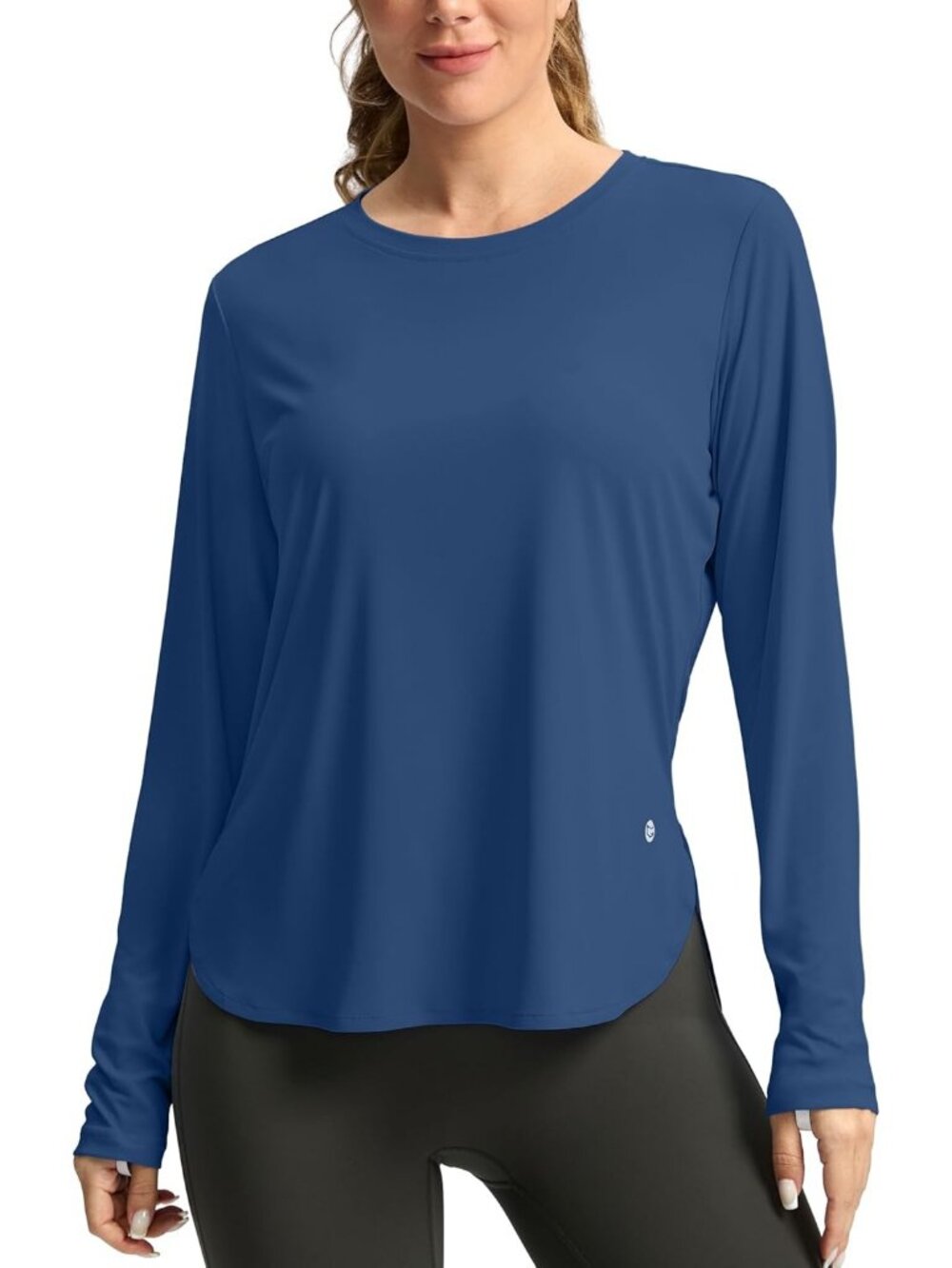 Women's Dark Blue Long Sleeve Lightweight Quick Dry 50+ UV Protection Sun Shirts